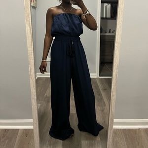 Strapless pant romper